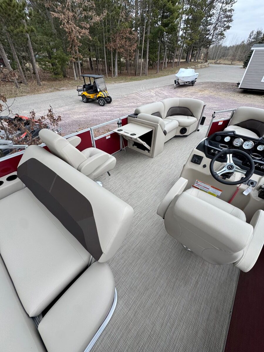 2025 Landau 23 Island Breeze Swingback Tritoon Powered by a 200hp Suzuki with Tandem Trailer - Image 6