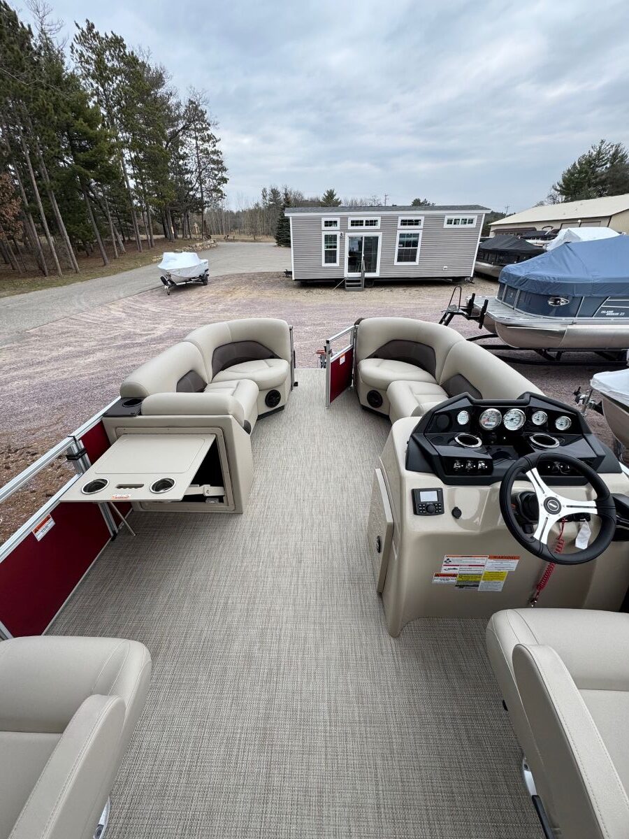 2025 Landau 23 Island Breeze Swingback Tritoon Powered by a 200hp Suzuki with Tandem Trailer - Image 7